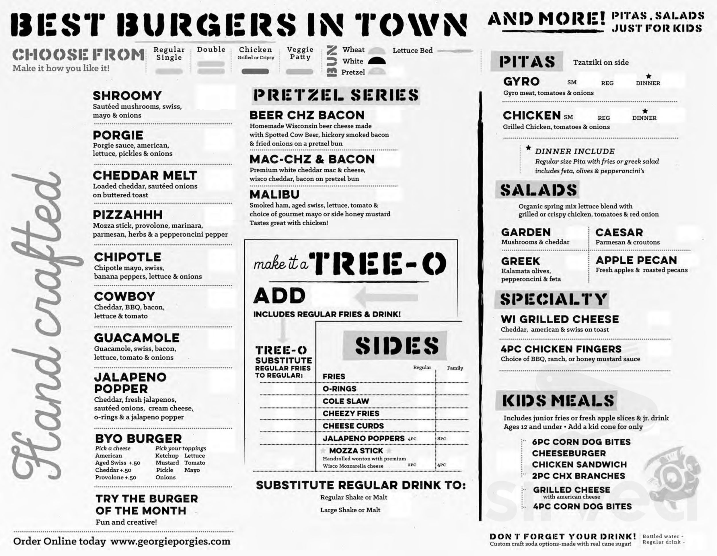 Treefort Restaurant Oak Creek menu in Oak Creek