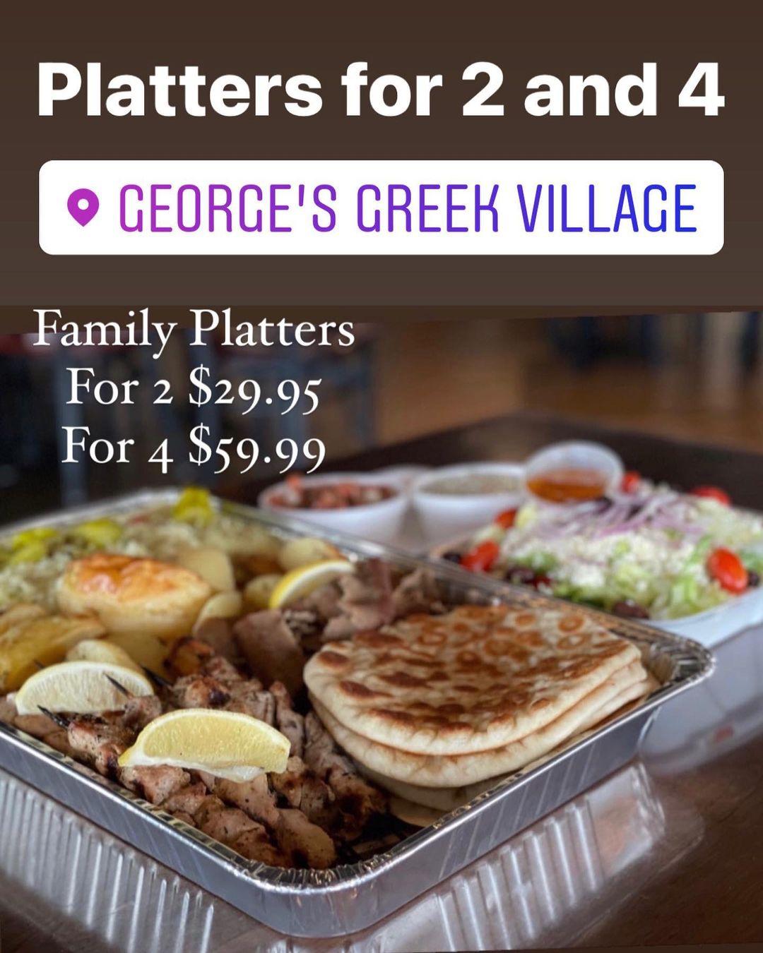 George's Greek Village menu in St. Catharines, Ontario, Canada