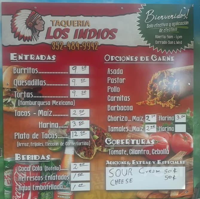 Taqueria Los Indios menus in ster, Florida, United States
