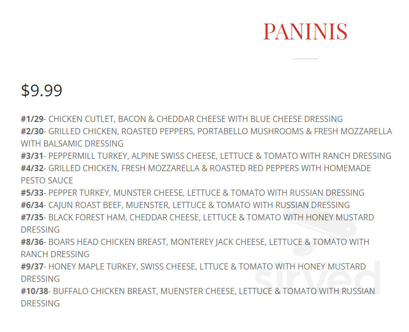 News Stand Deli menu in Melville, New York, USA