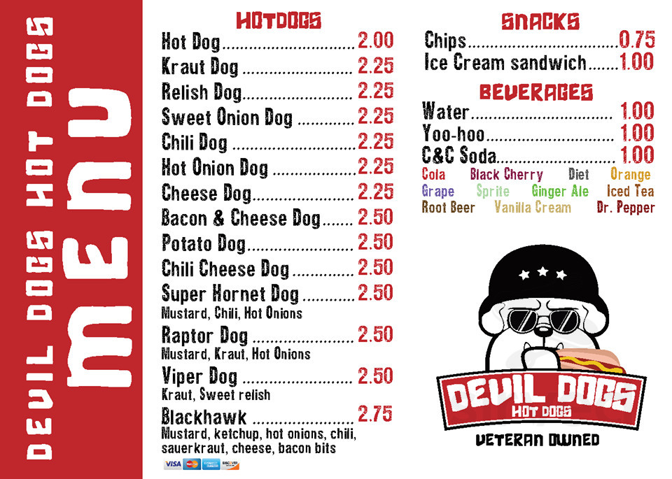 Devil Dogs Hot Dogs menu in North Arlington, New Jersey