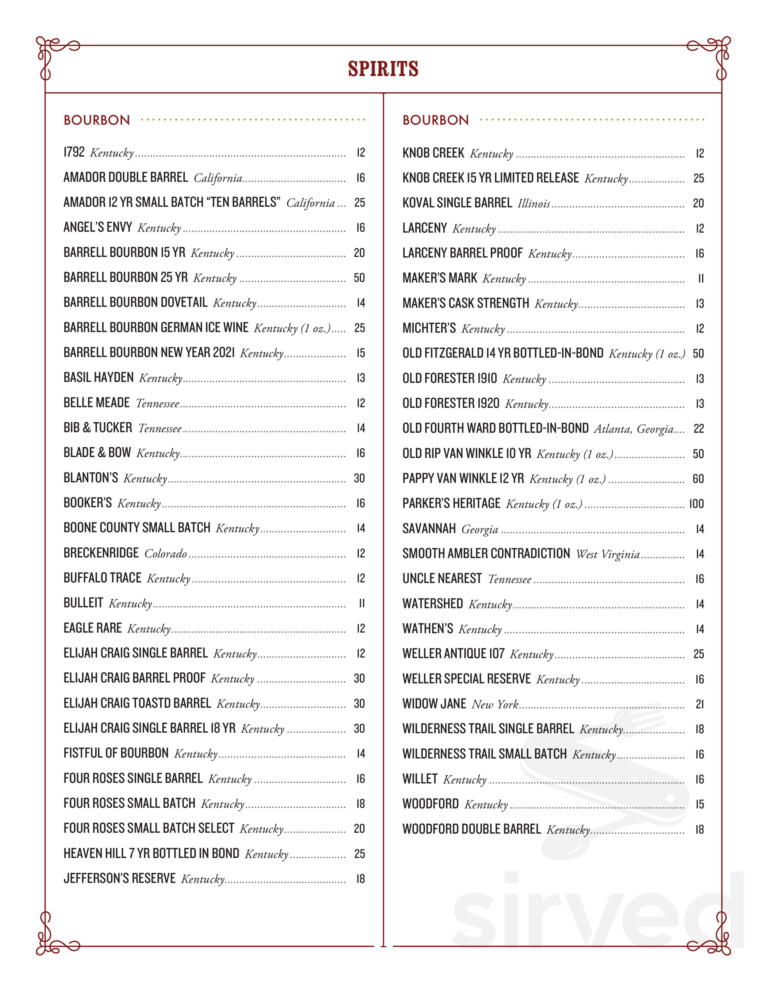 C&S Seafood & Oyster Bar menu in Atlanta, USA