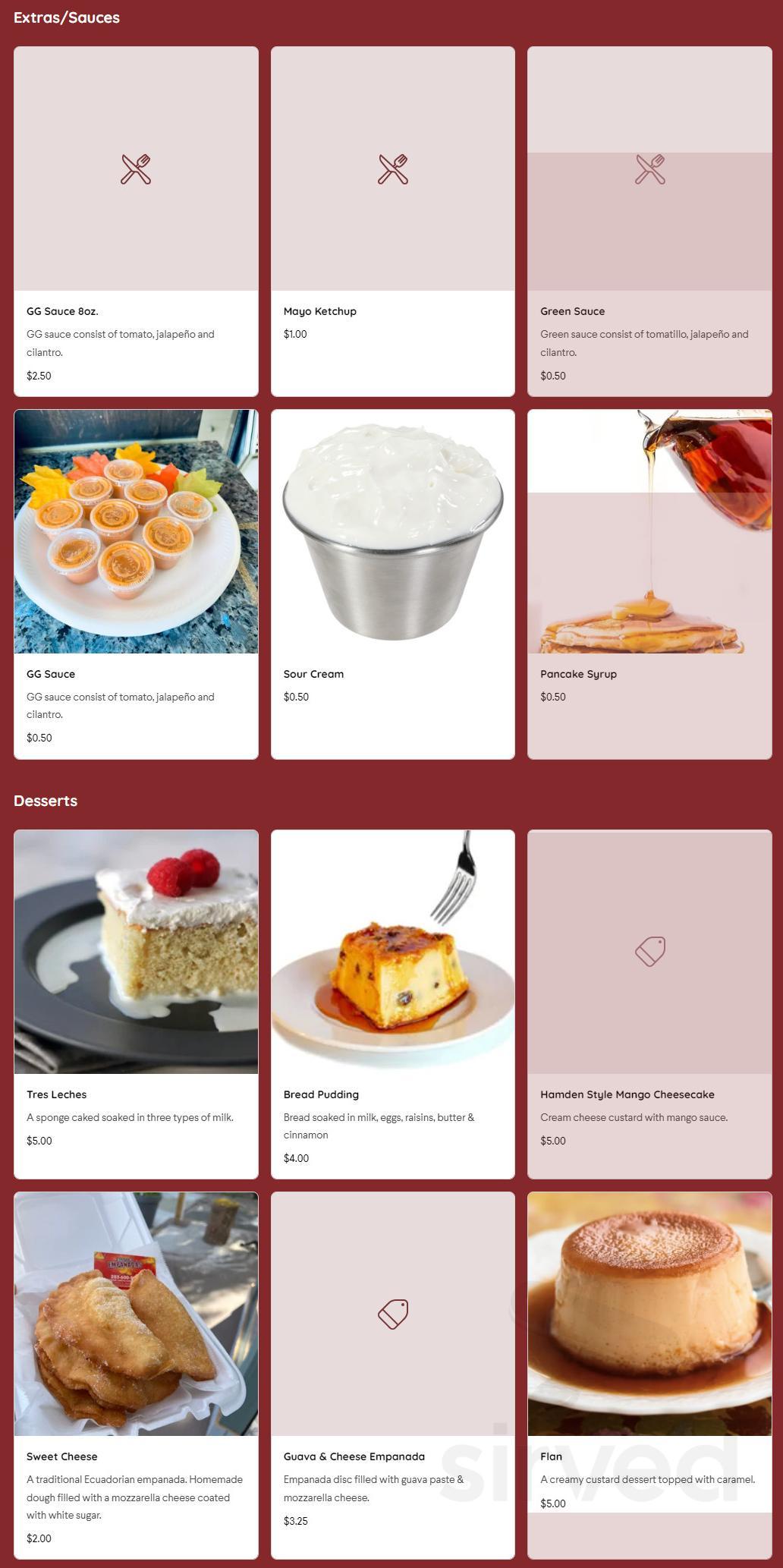 Grab and Go Empanadas menu in Hamden, Connecticut, USA