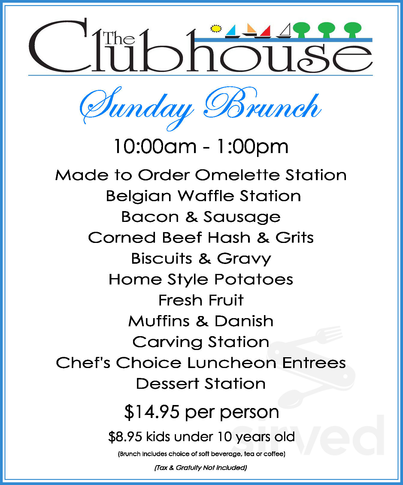 Lake of the Woods Clubhouse menu in Locust Grove, Virginia, USA