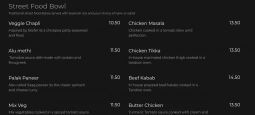 Menu for Alif Cafe in Glens Falls, NY | Sirved