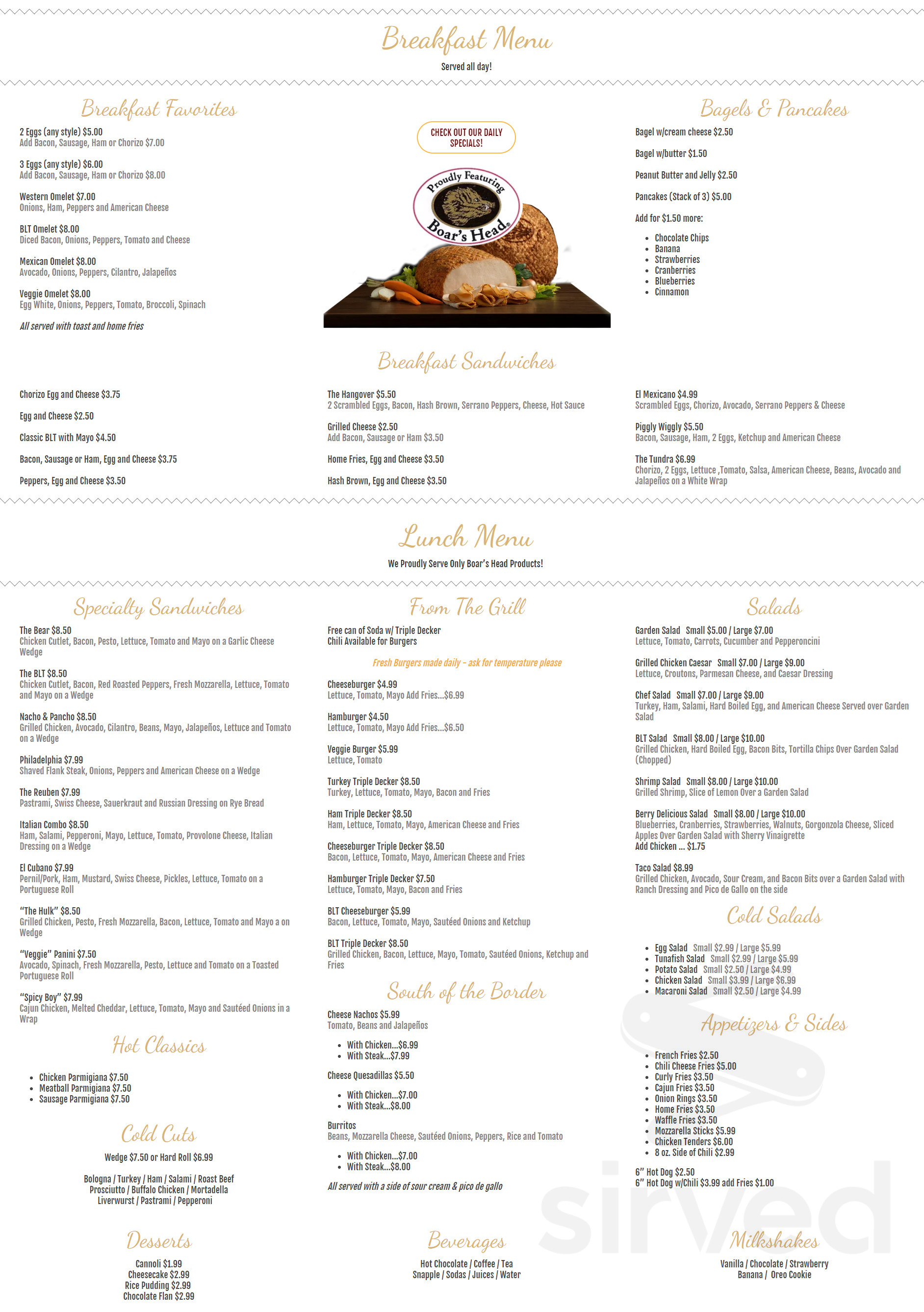 BLT Deli menu in Norwalk, Connecticut, USA