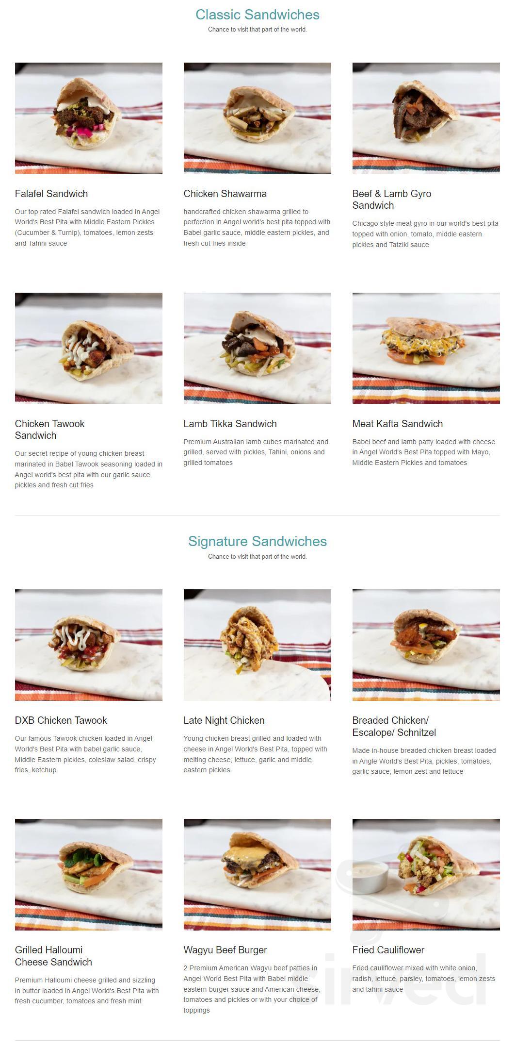 Menu for De Babel in Scottsdale, AZ | Sirved