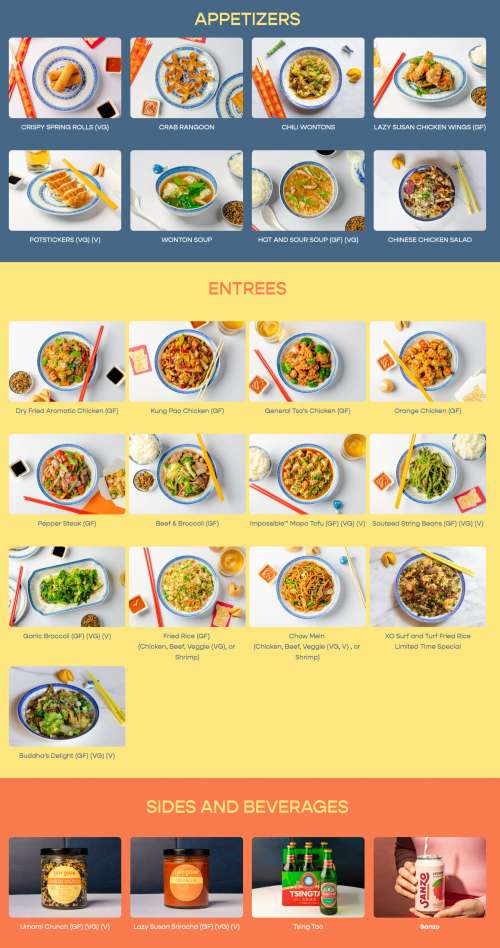 Lazy Susan menu in San Francisco, California, USA