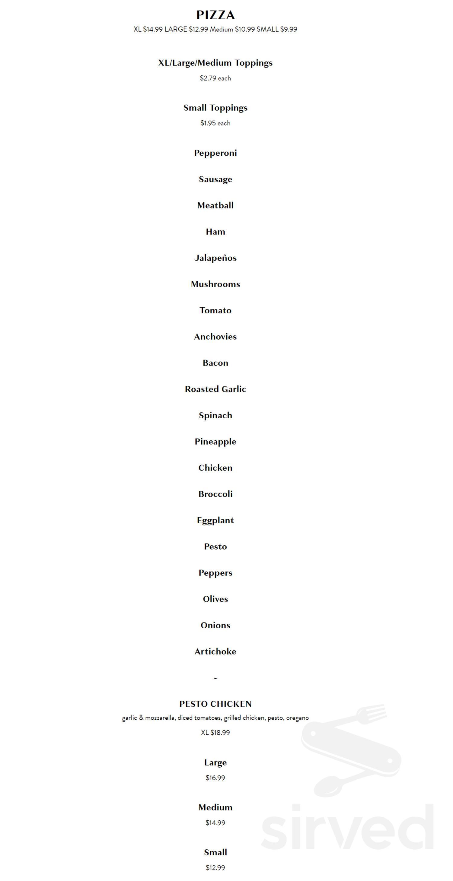 High Falls Pizzeria & Taphouse menu in Philmont, New York, USA