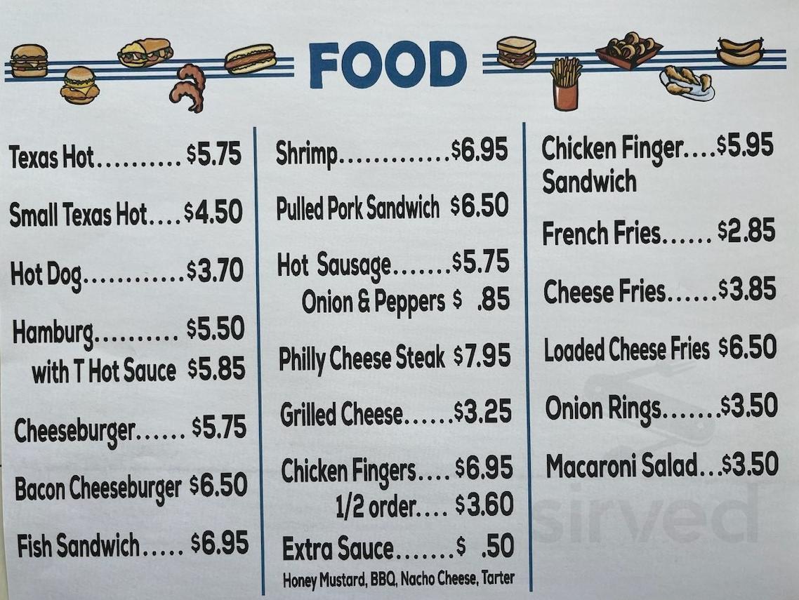 DriftIn menu in Deruyter, New York, USA