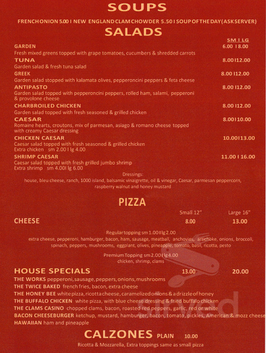 The Town Tavern & Restaurant menu in East Haddam, Connecticut