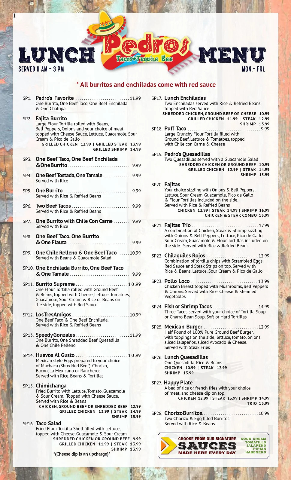 Pedros Tacos Tequila Bar Menu In Denham Springs Louisiana USA pedros-tacos-tequila-bar-menu-in-denham-springs-louisiana-usa