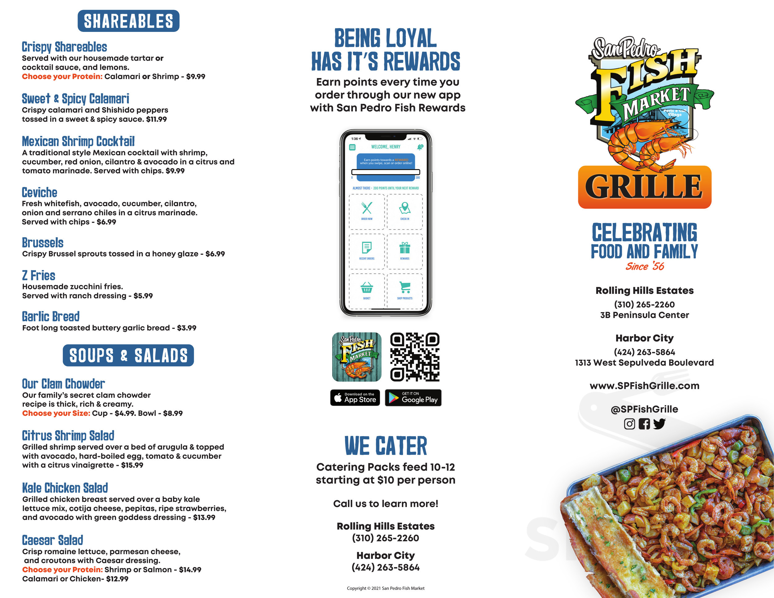 San Pedro Fish Market Grille menu in Wilmington, California