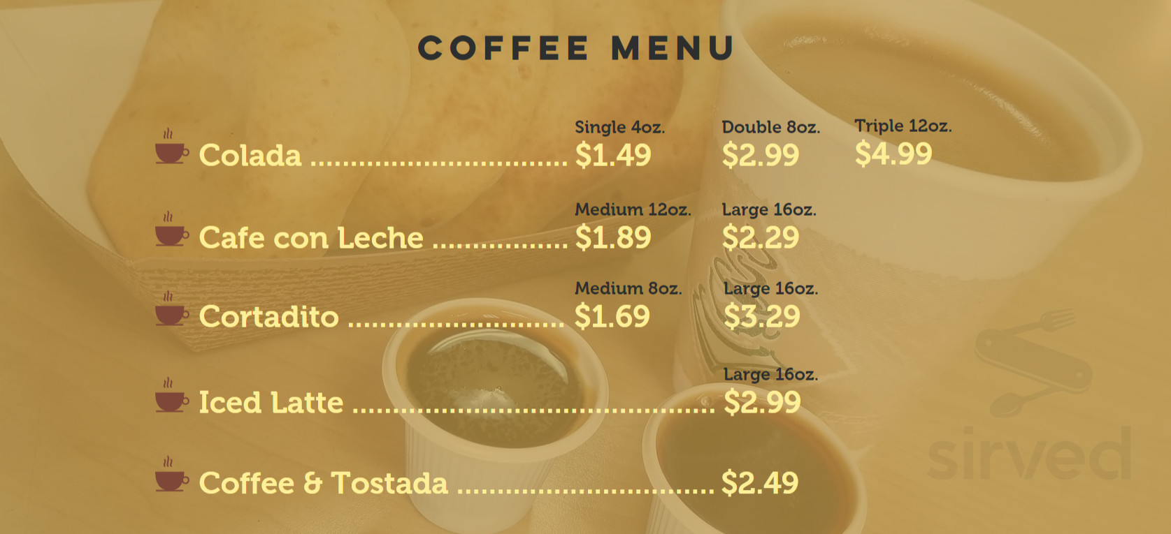 Flagship Shell menu in Miami, Florida, USA