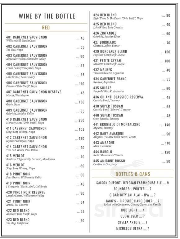 Hilltop Kitchen & Bar menu in Syosset, New York, USA