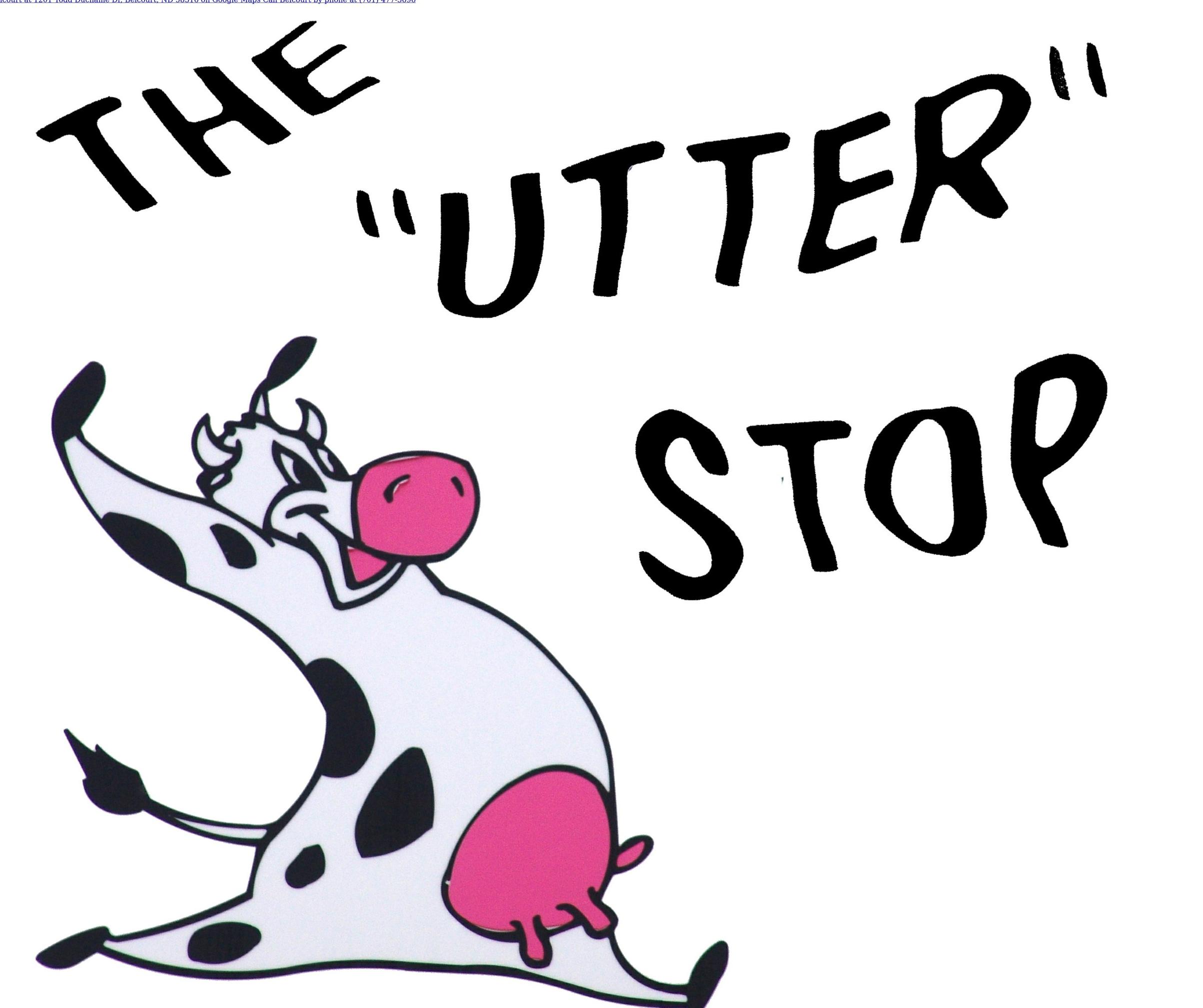 The Utter Stop menu in Belcourt, North Dakota, USA