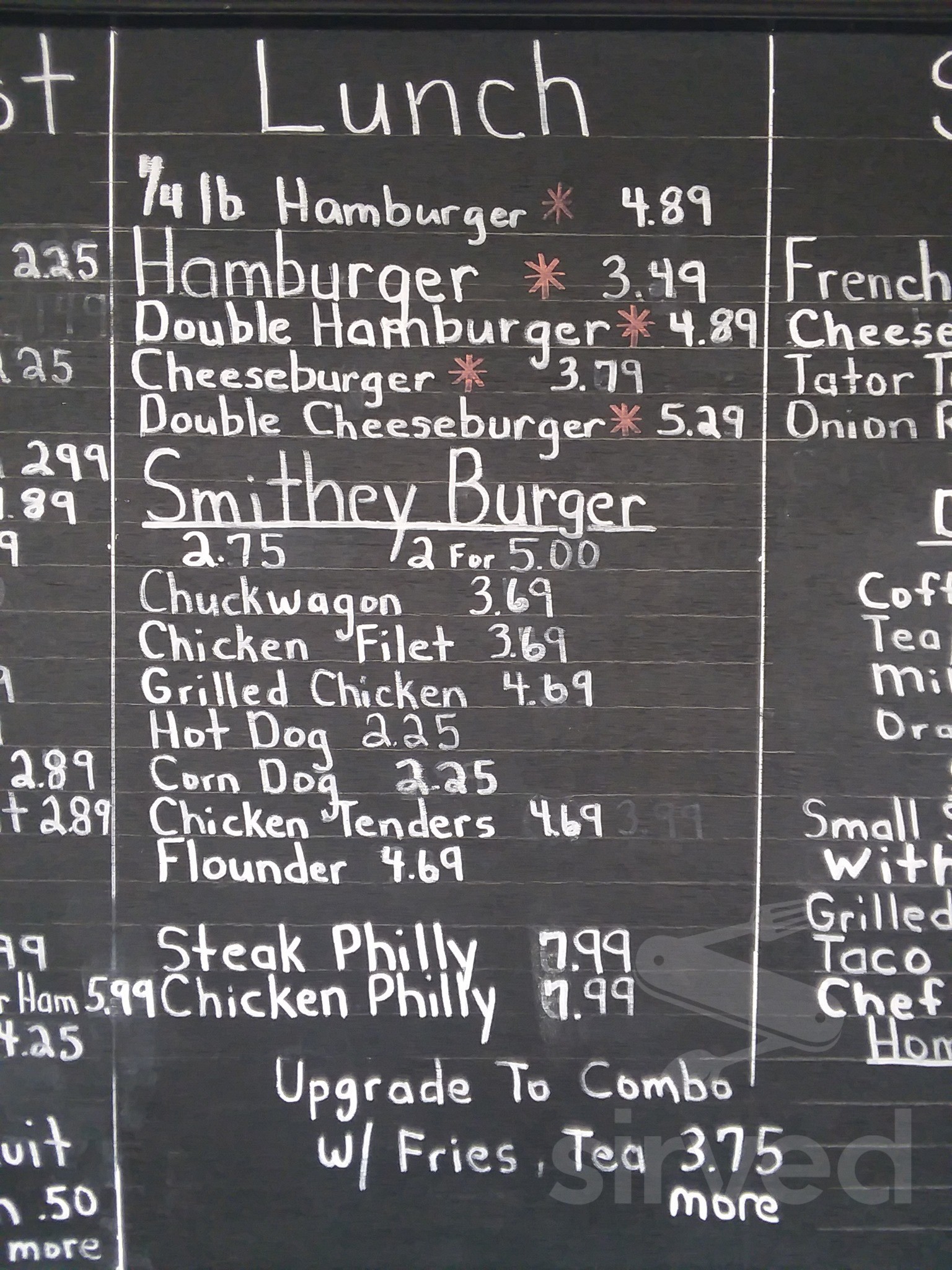 Hometown Diner menu in West Jefferson, North Carolina, USA