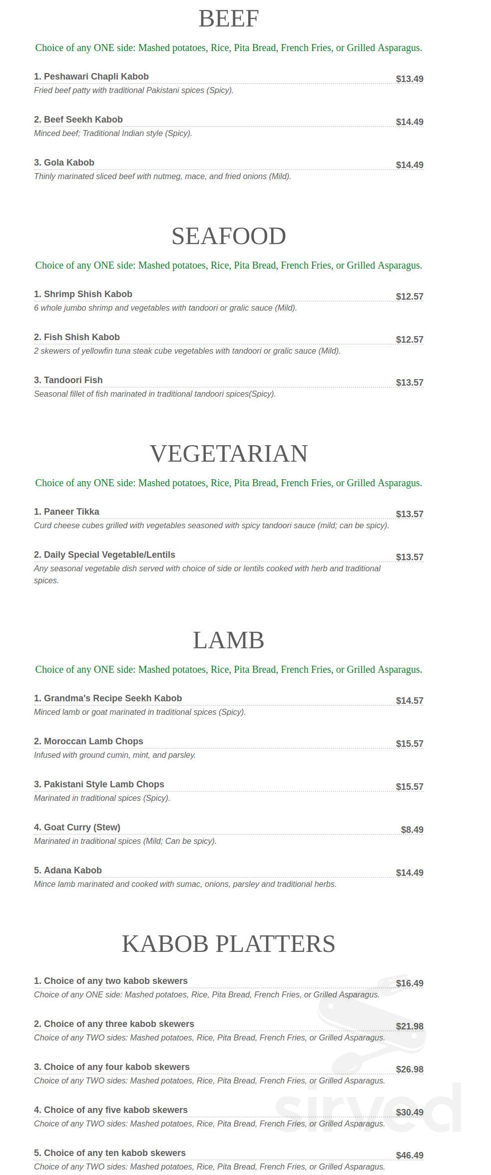 Ribs n Kabobs menu in Artesia, California