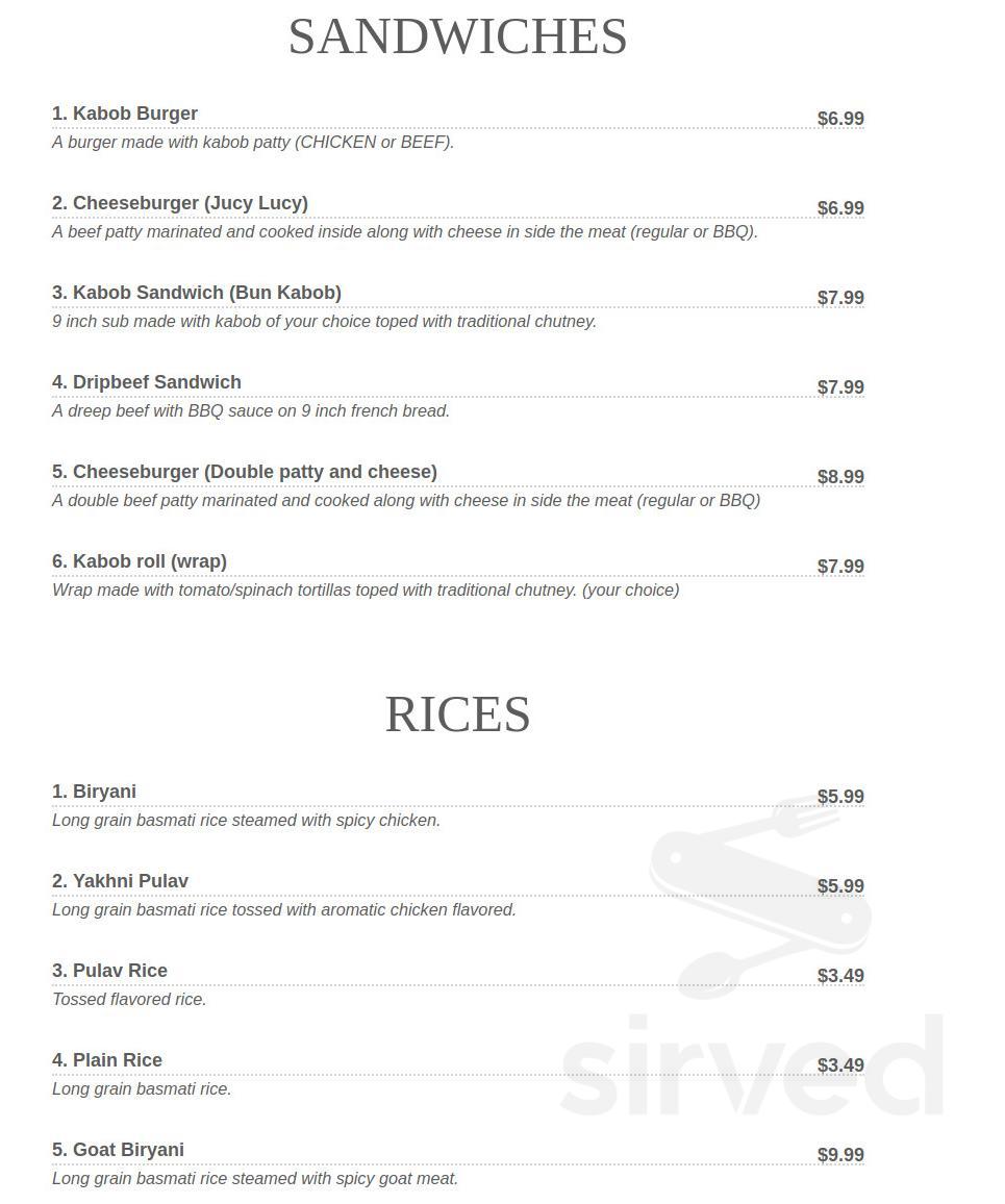 Ribs n Kabobs menu in Artesia, California