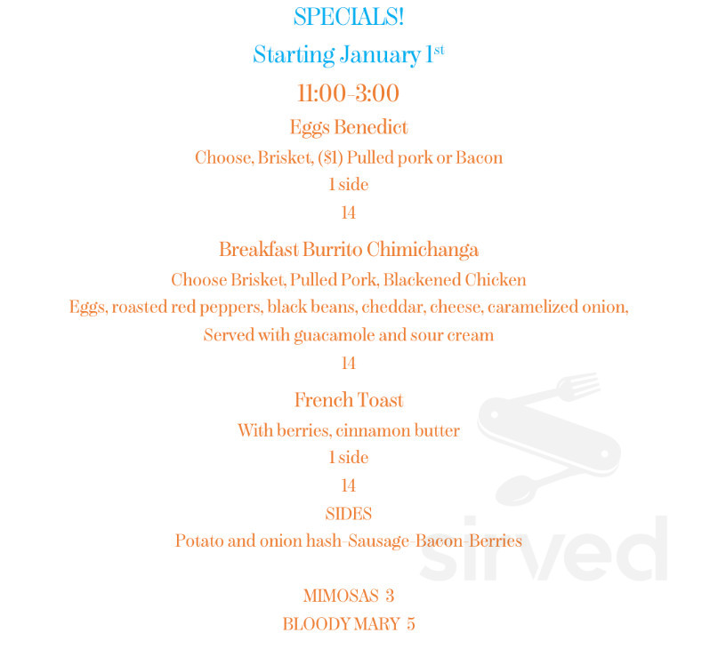 Chipper's BBQ menu in Destin, Florida, USA