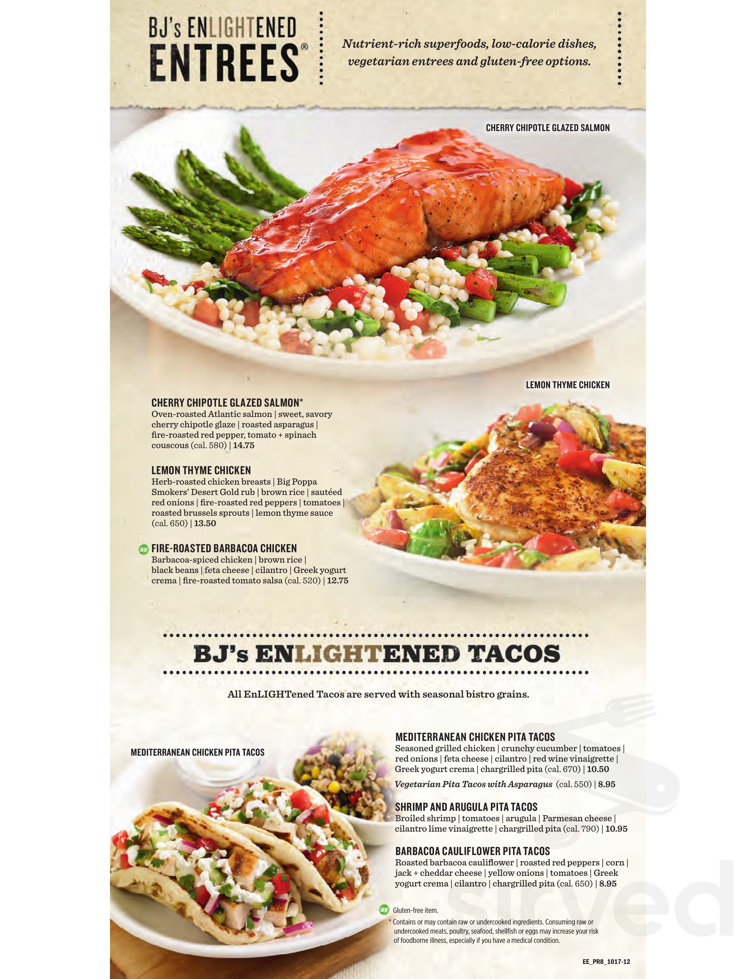 BJ's Restaurant & Brewhouse menu in Rancho Santa Margarita, California