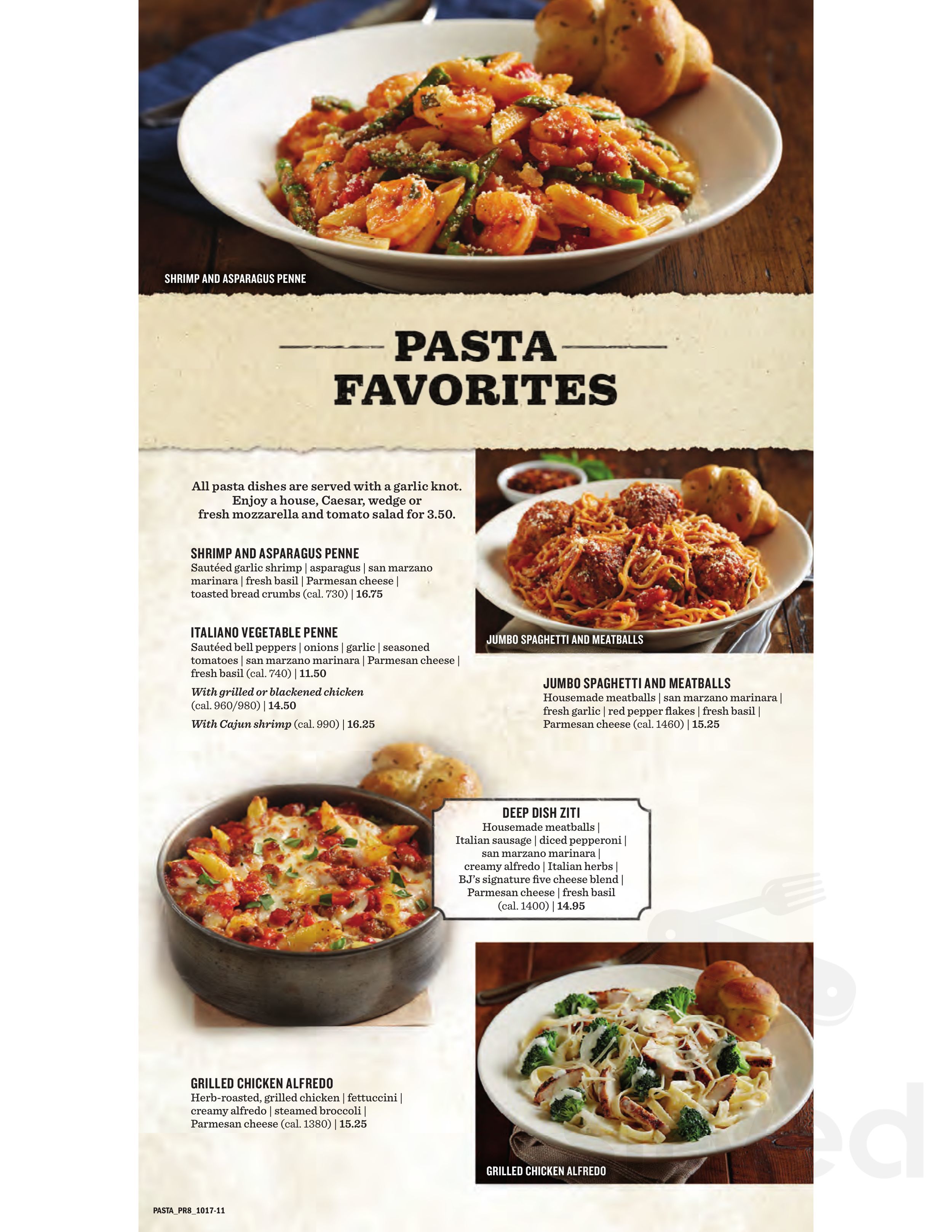 BJ's Restaurant & Brewhouse menu in Rancho Santa Margarita, California