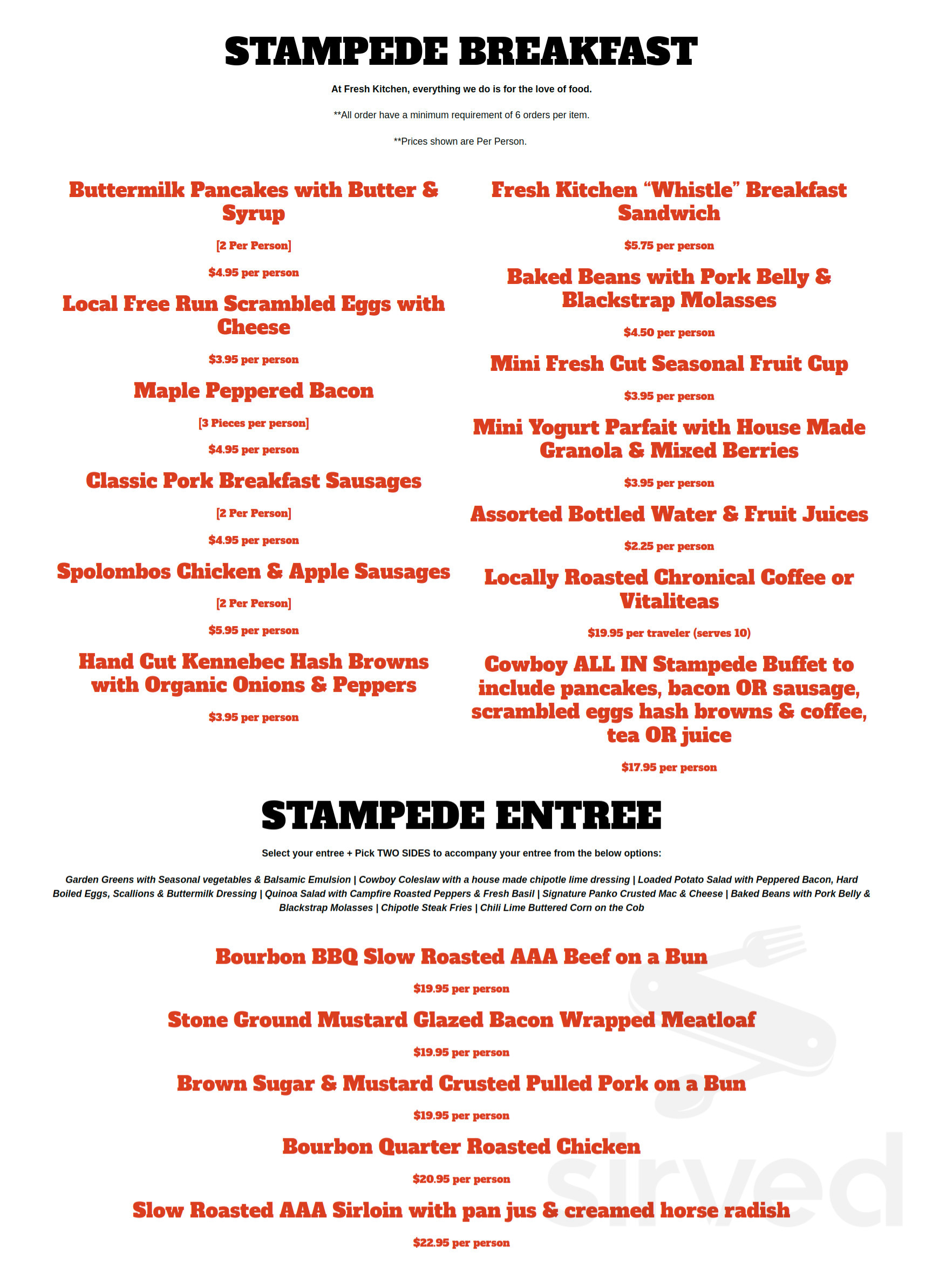 Fresh Kitchen - Marda Loop menu in Calgary, Alberta, Canada