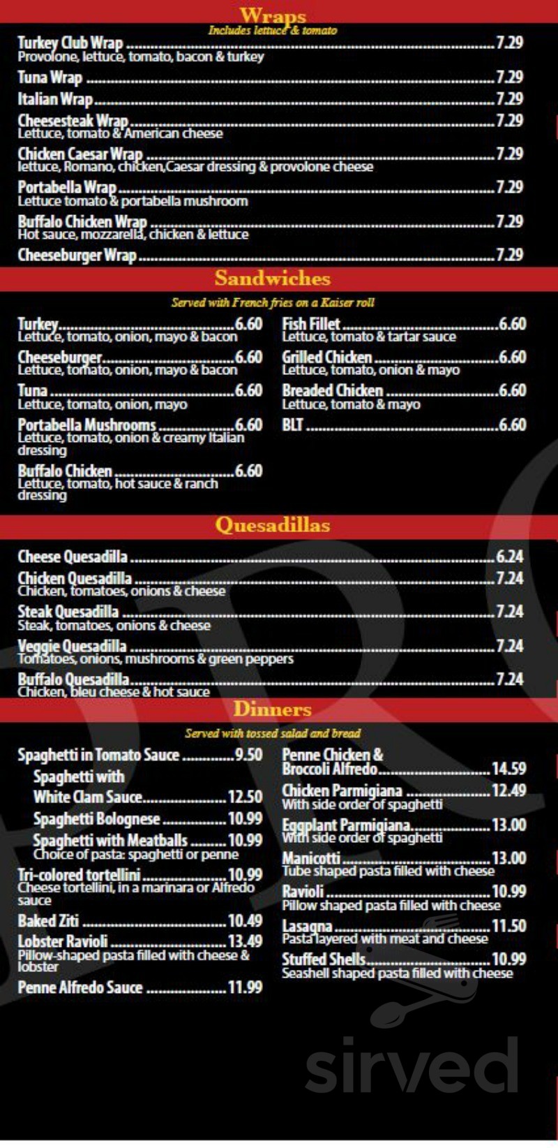 Jo Jo's Pizza Hershey menu in Hershey, Pennsylvania