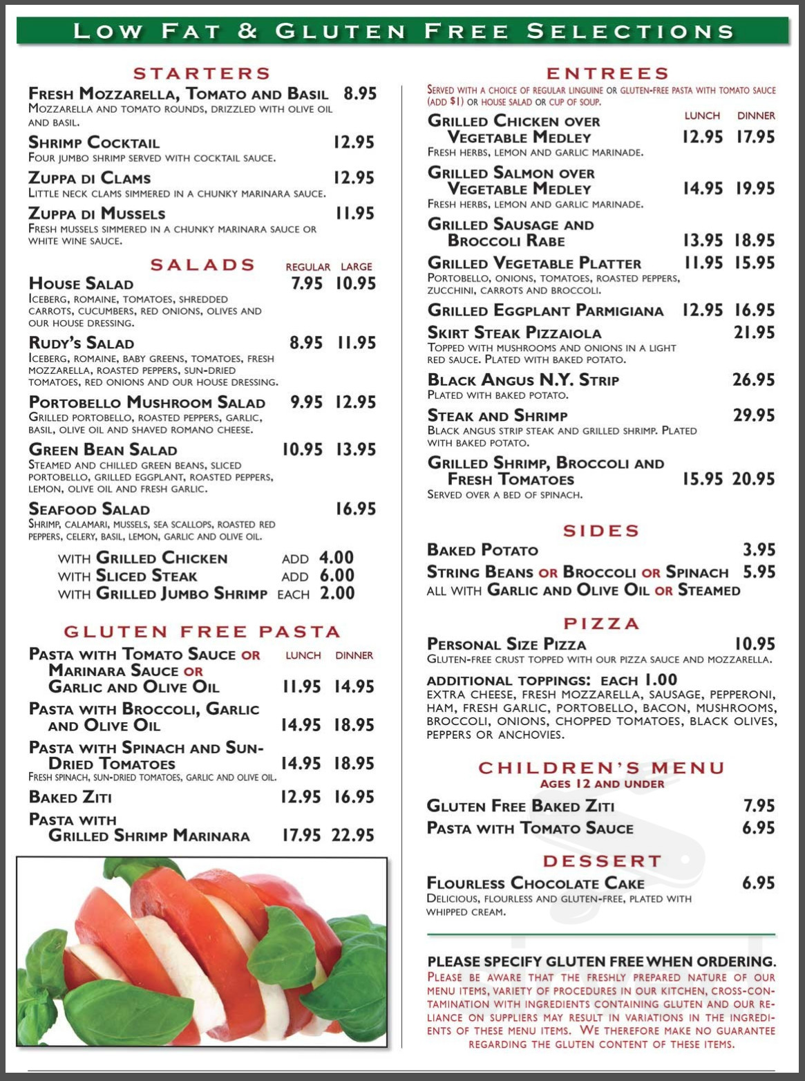 Rudy's Italian Restaurant menu in Garwood, New Jersey, USA