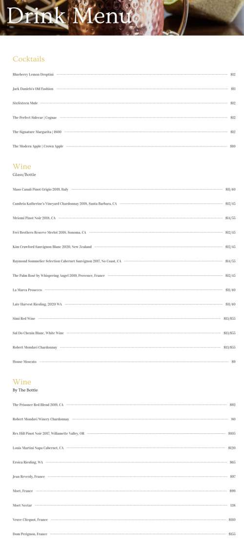 The Six Sixteen Menu In Birmingham Alabama USA The six sixteen menu in birmingham alabama usa