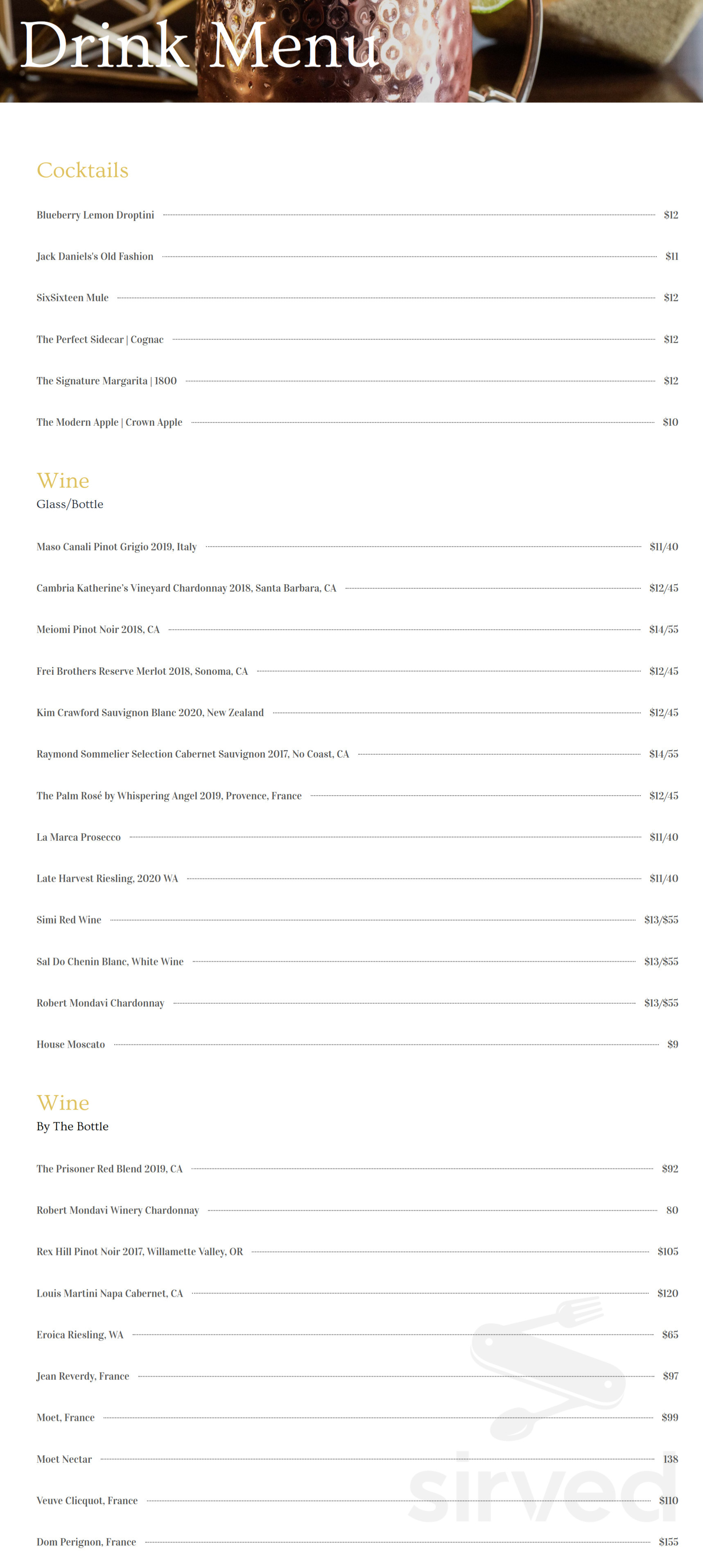 The Six Sixteen Menu In Birmingham Alabama USA The six sixteen menu in birmingham alabama usa