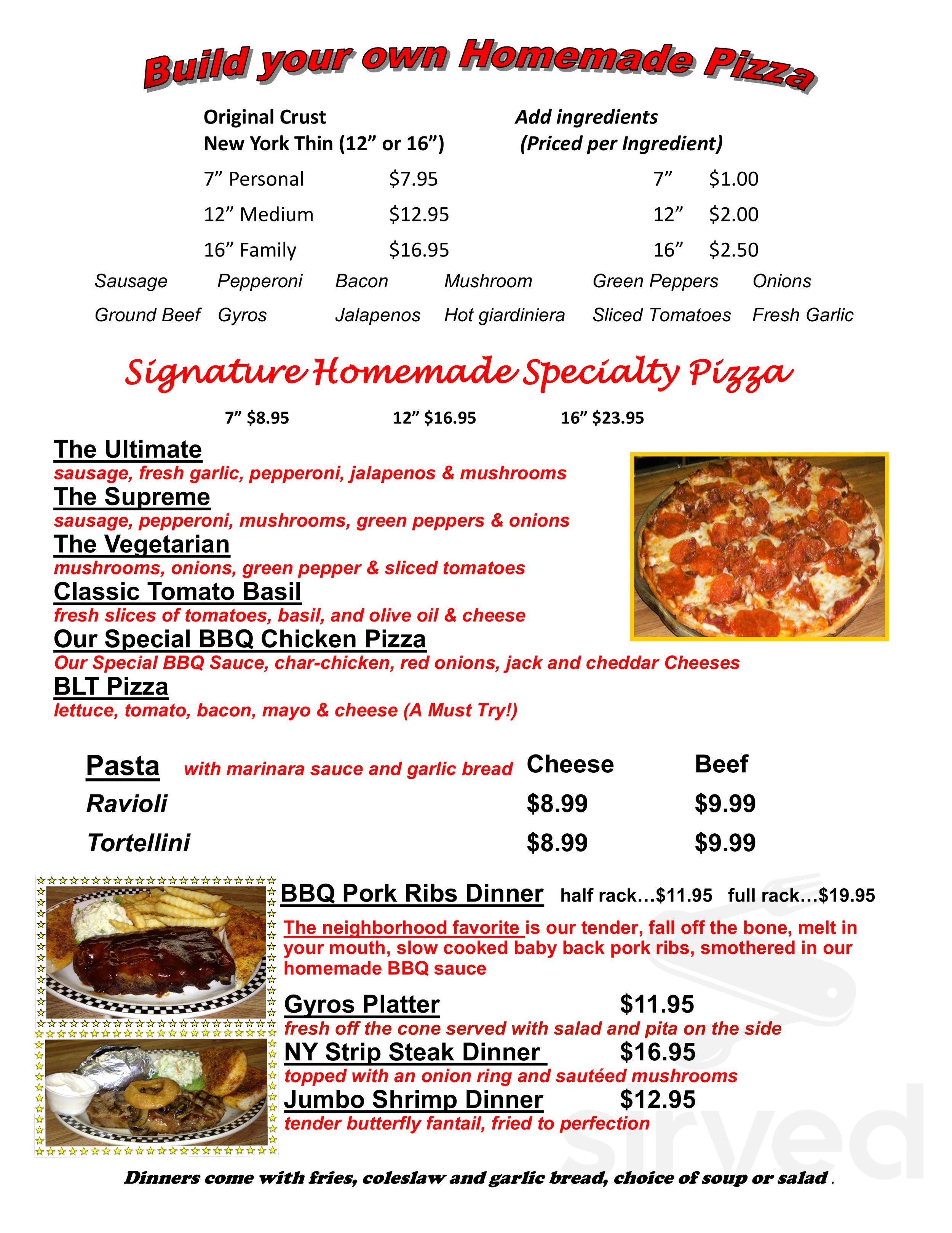 Pap's Ultimate Bar & Grill menu in Mt Prospect, Illinois, USA