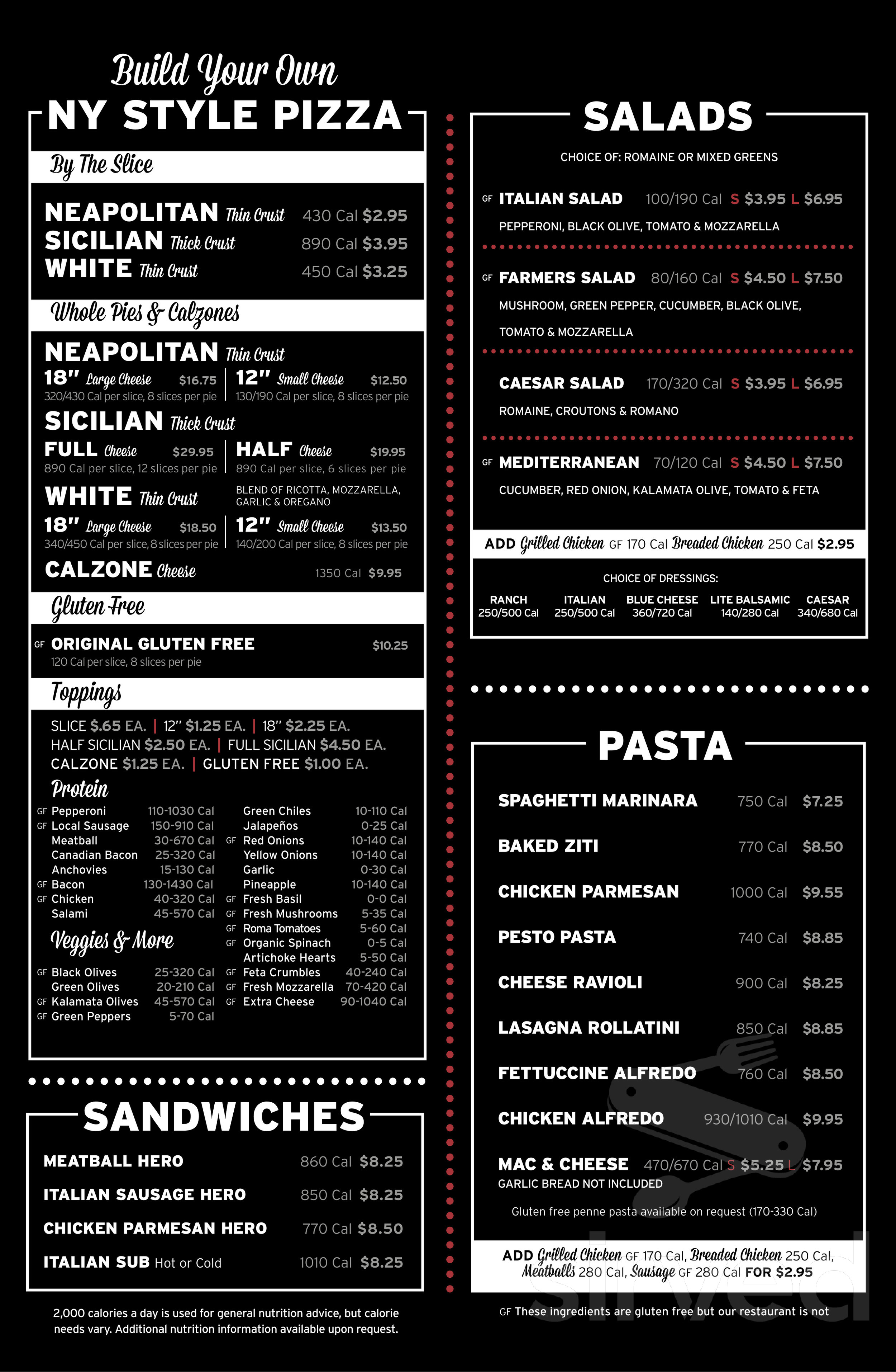 Anthony's Pizza & Pasta menu in Longmont, Colorado, USA