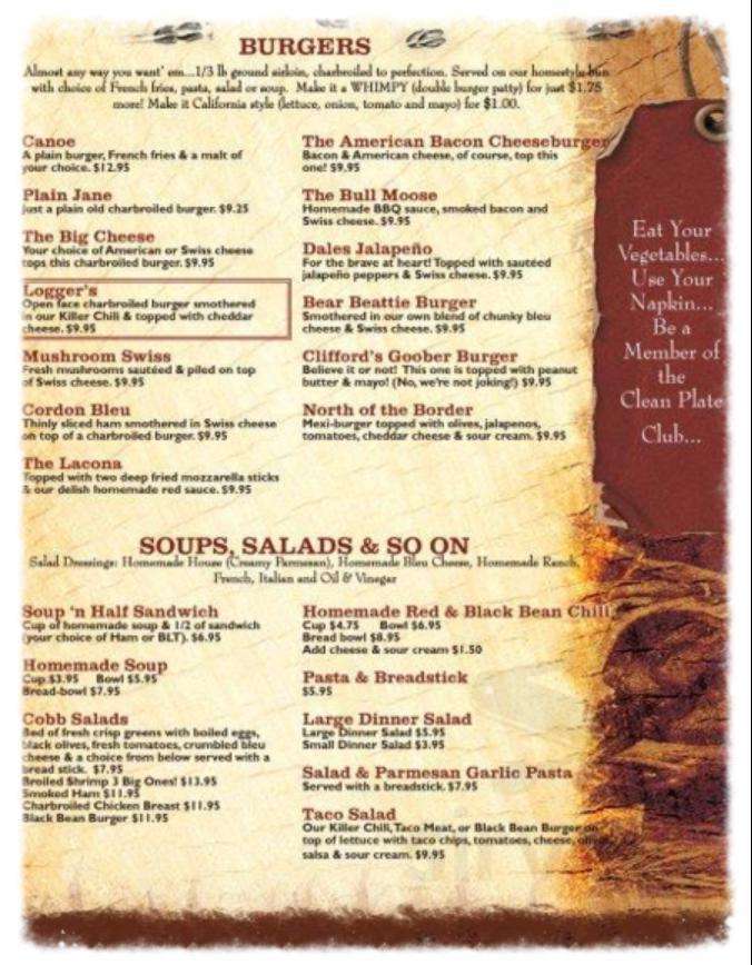 Trail Center At Poplar Lake menu in Grand Marais, Minnesota