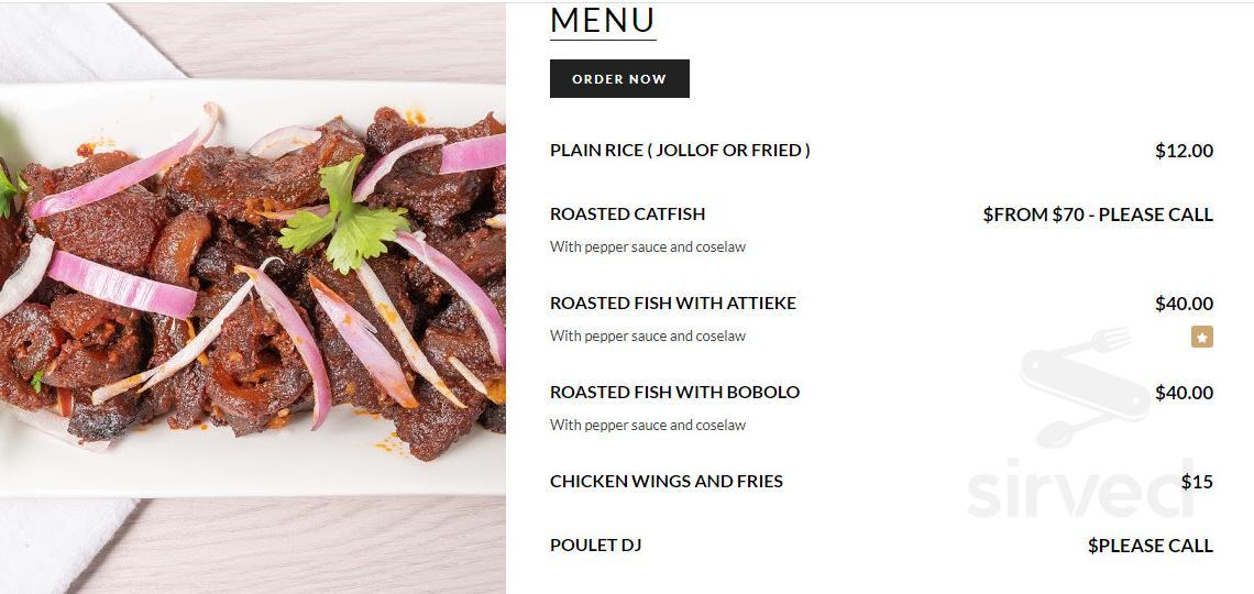 Lagos Lounge menu in Concord, Ontario