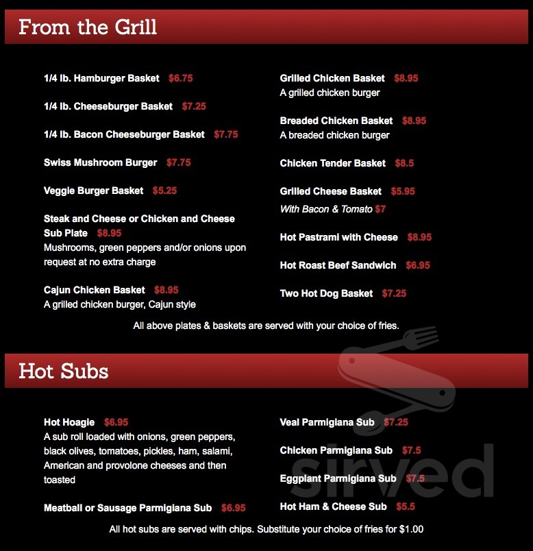 Pat's Pizza of Presque Isle menu in Presque Isle, Maine, USA