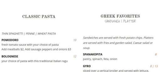 Menu for Roma Casual Italian & Greek Dining in Stephens City, VA | Sirved