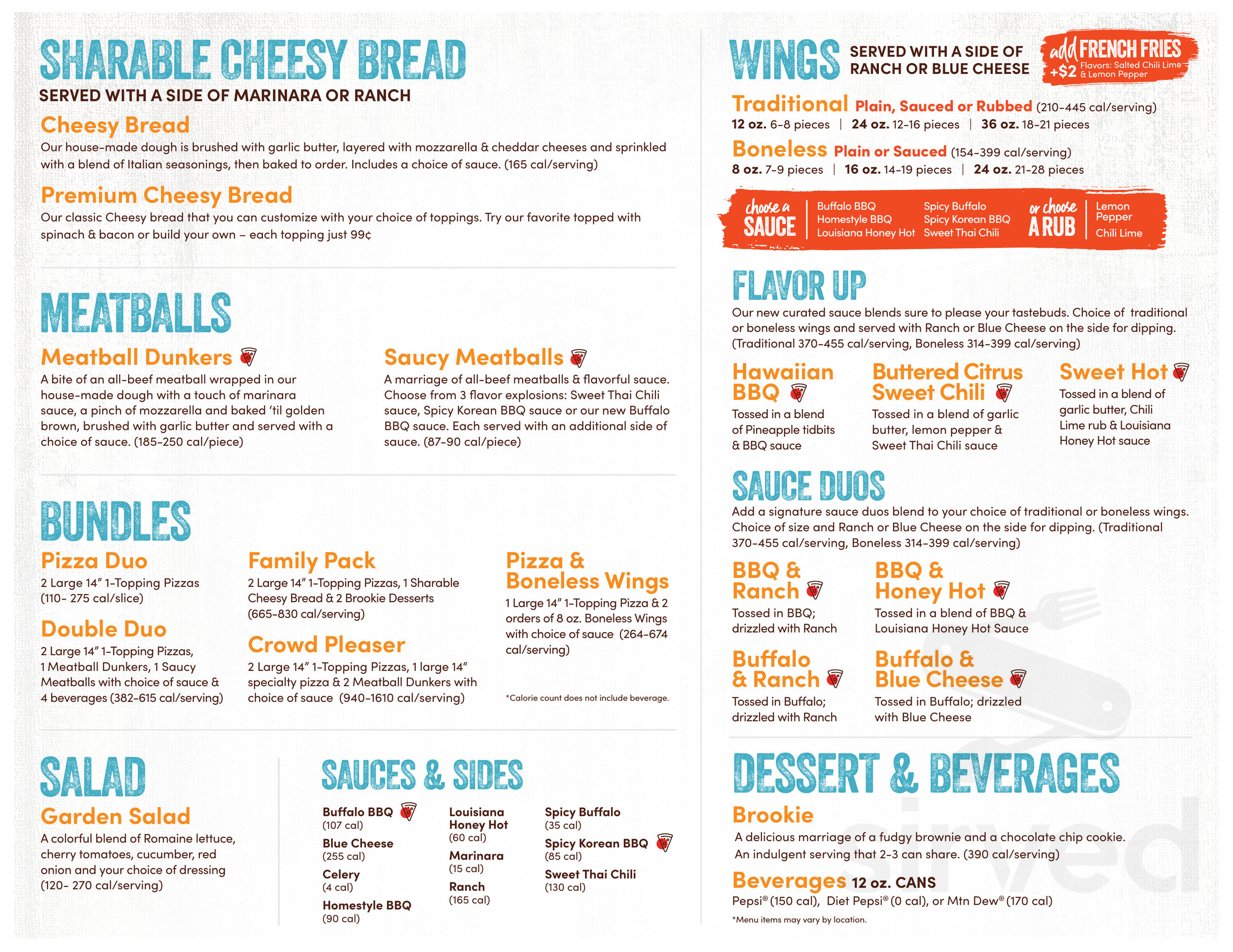Pasqually's Pizza & Wings menu in Poughkeepsie, New York, USA