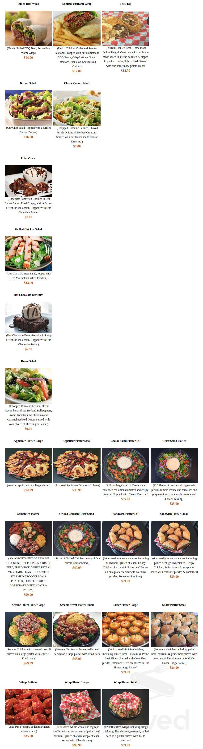 Sushi & Chinese Express & Burger Bar menu in Lakewood, New Jersey
