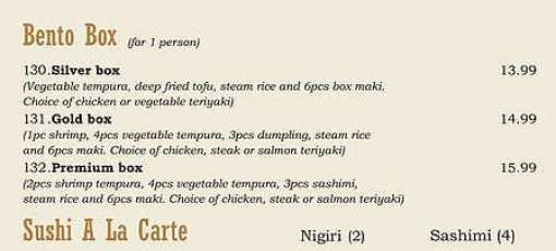 Wind Menu Menu for WIND Japanese and Thai in Mississauga, ON | Sirved