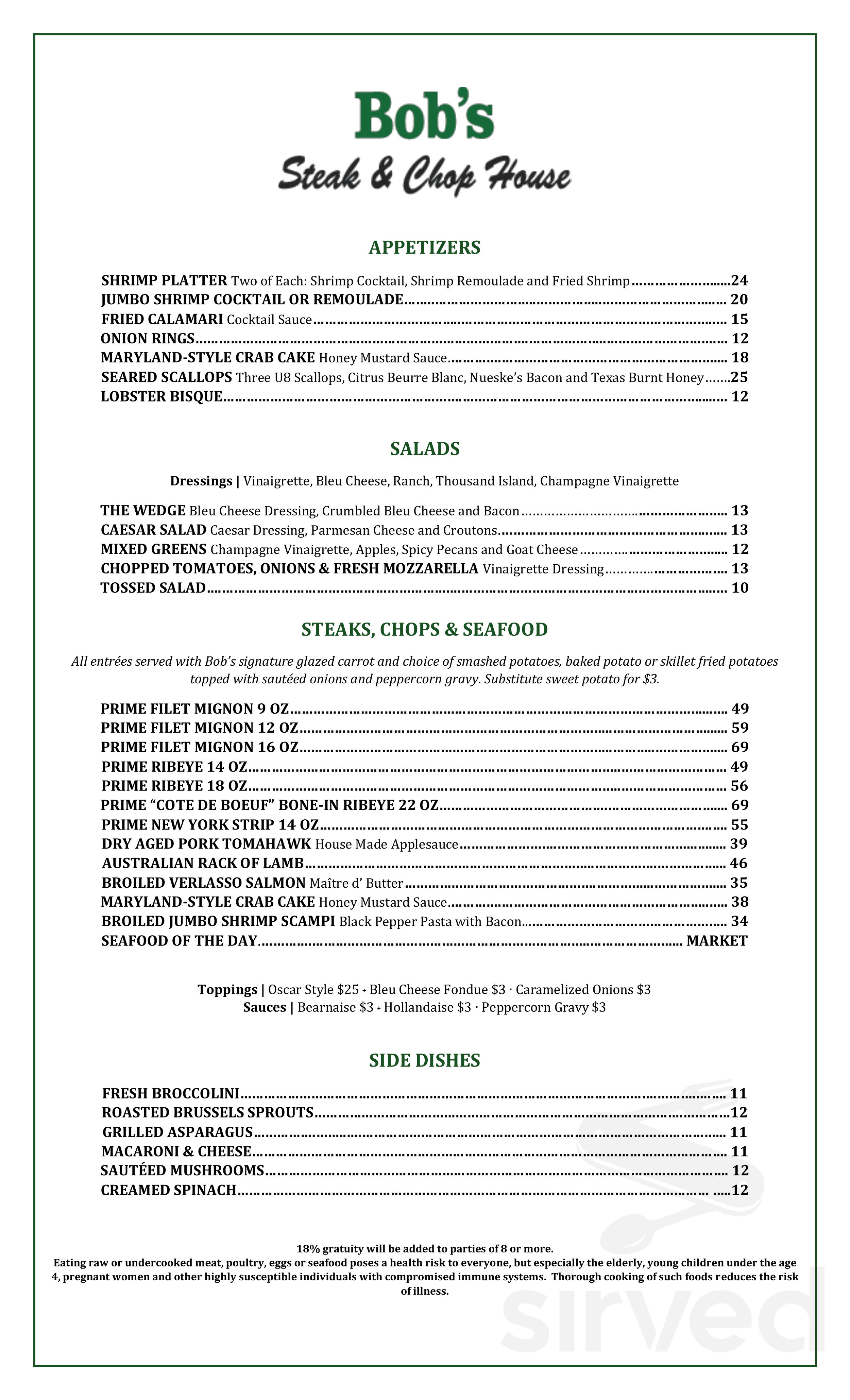 chop house menu with prices        <h3 class=