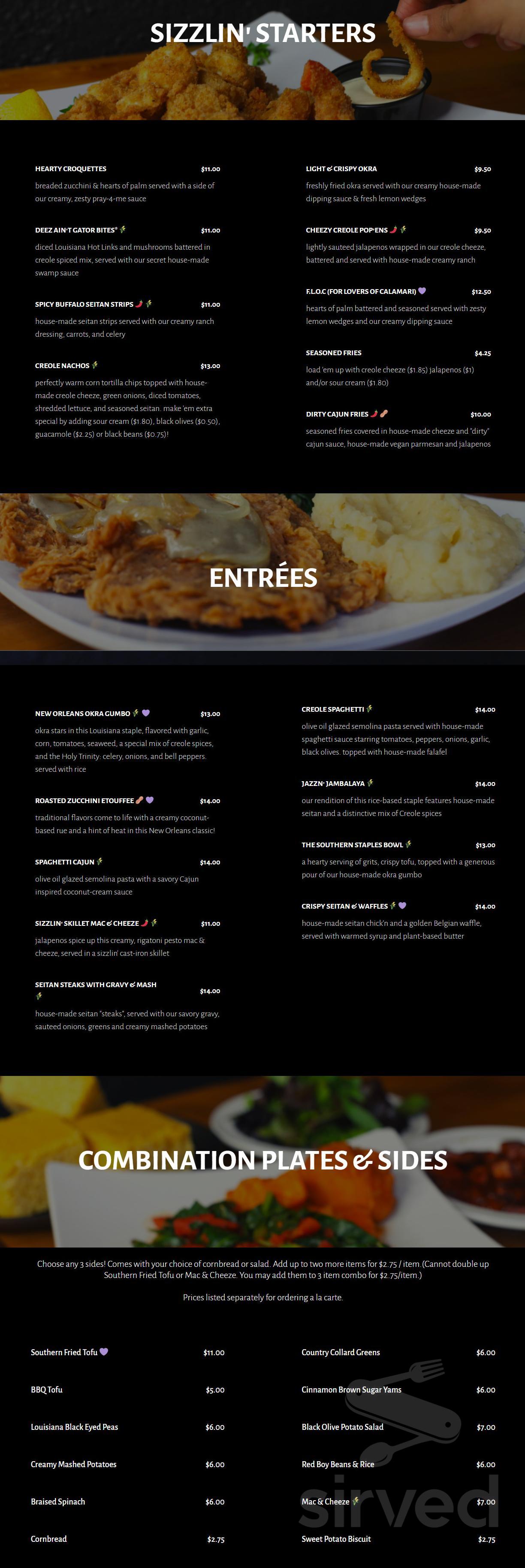 Souley Vegan menu in Oakland, California