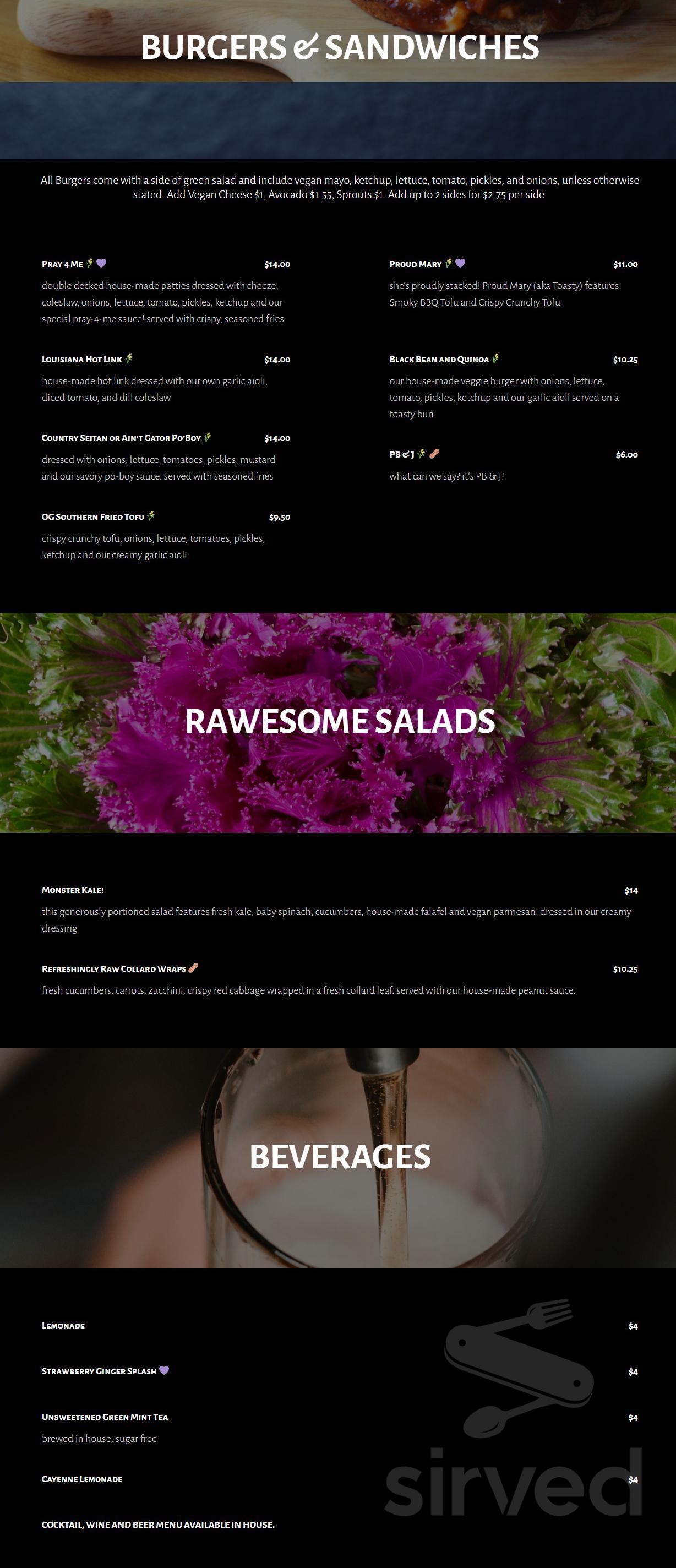 Souley Vegan menu in Oakland, California