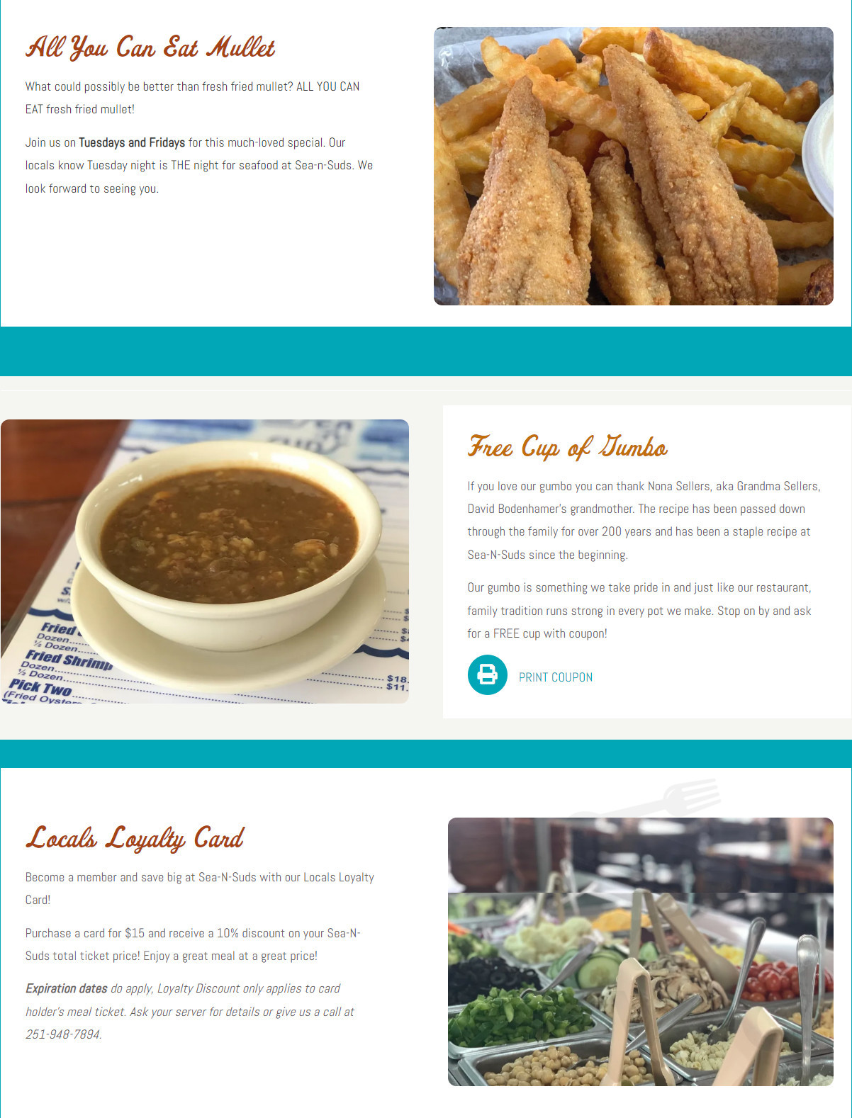 Sea N Suds menu in Gulf Shores, Alabama, USA