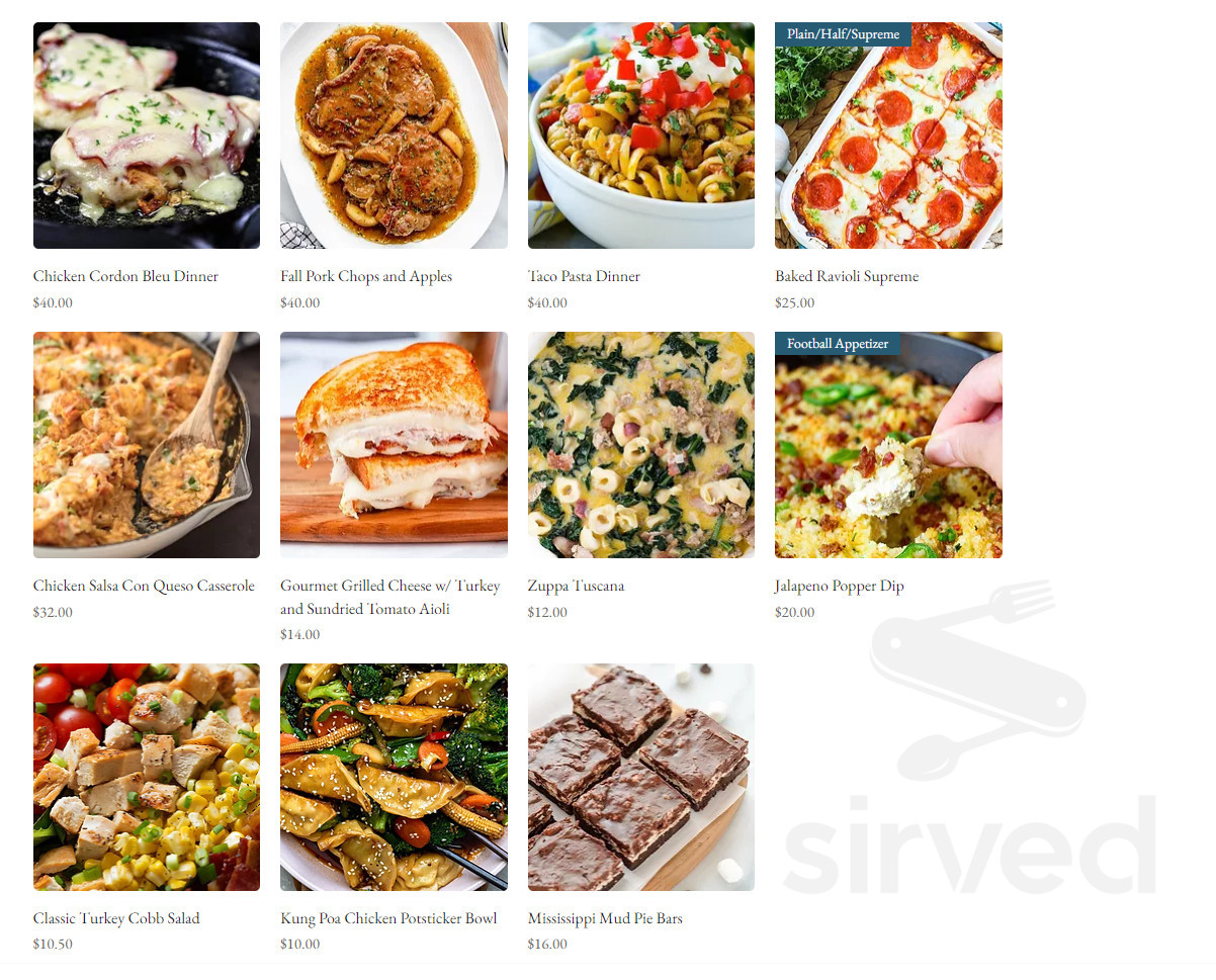 Menu for My Dinner Tonite in Kathleen, GA | Sirved