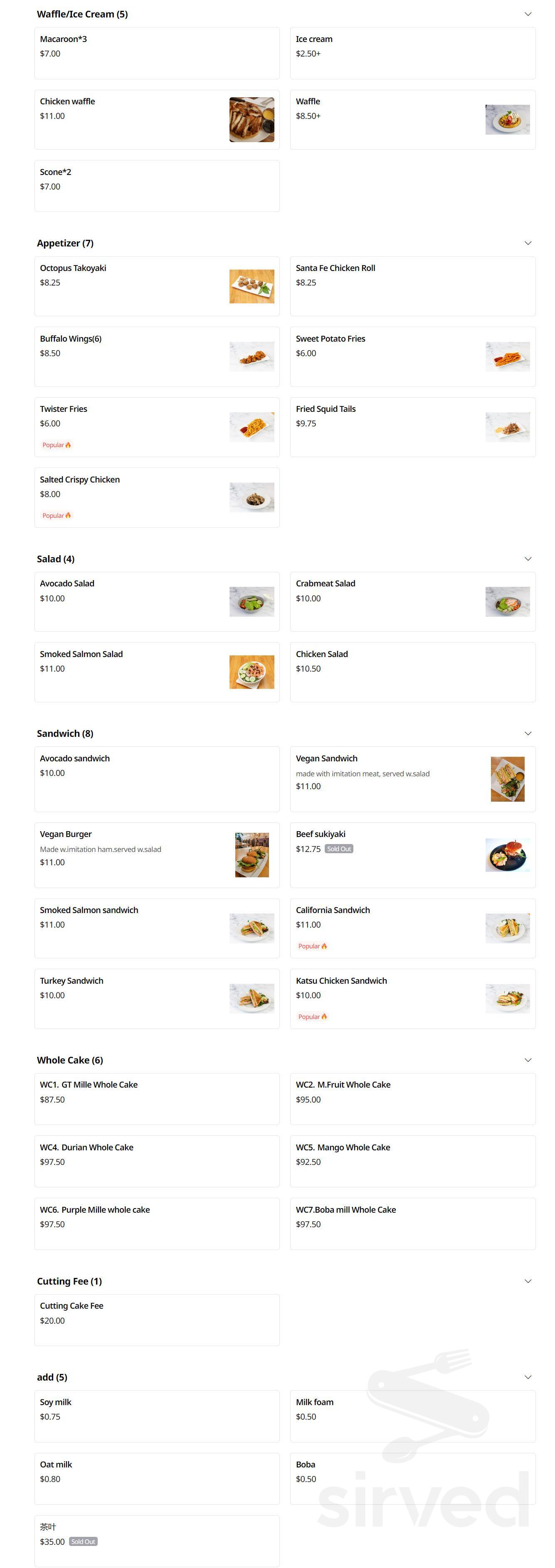 Prince Tea House menus in Princeton, New Jersey, United States