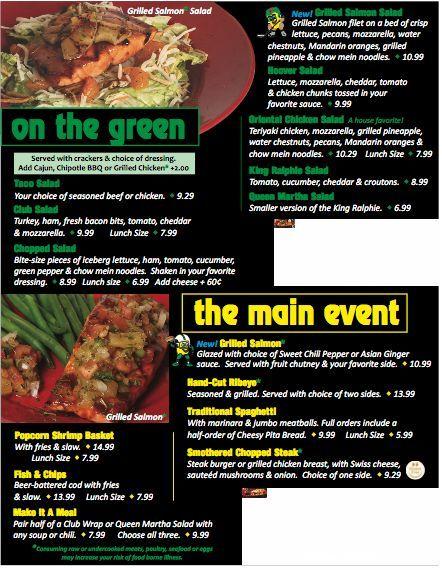 Ralphie's Sports Eatery menu in Galion, Ohio, USA