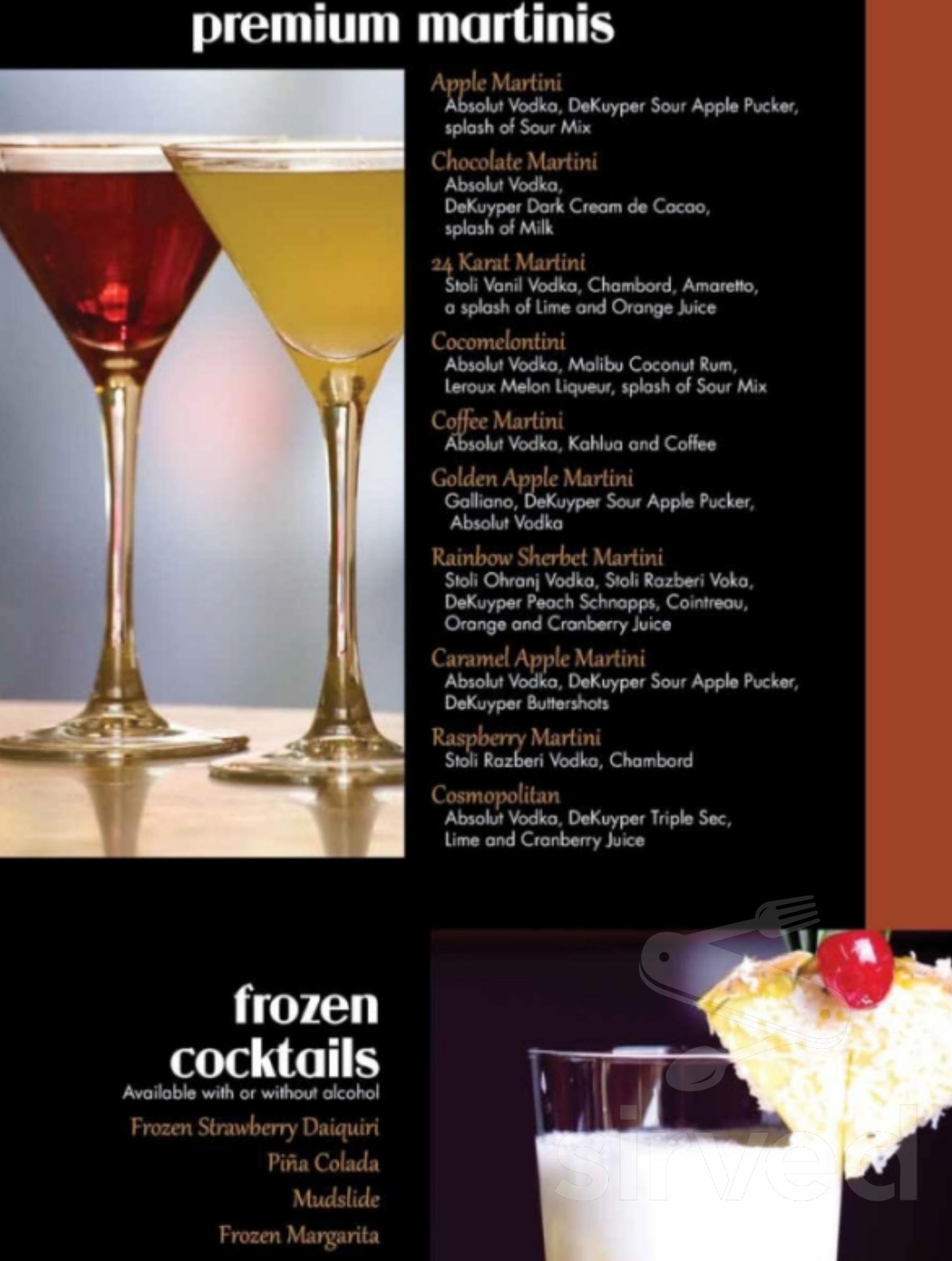 Decades Grill and Bar menu in Trenton, New Jersey, USA