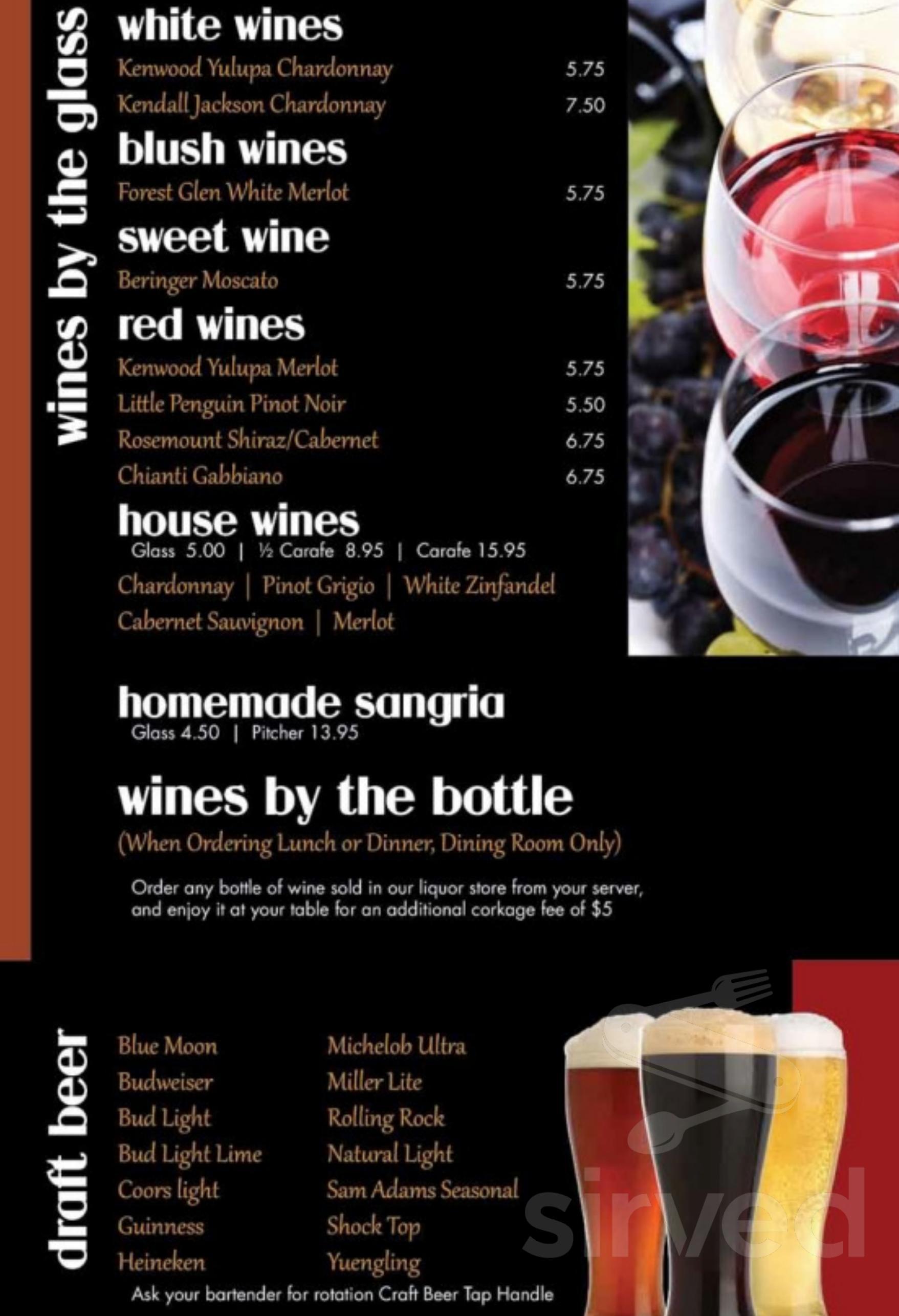 Decades Grill and Bar menu in Trenton, New Jersey, USA