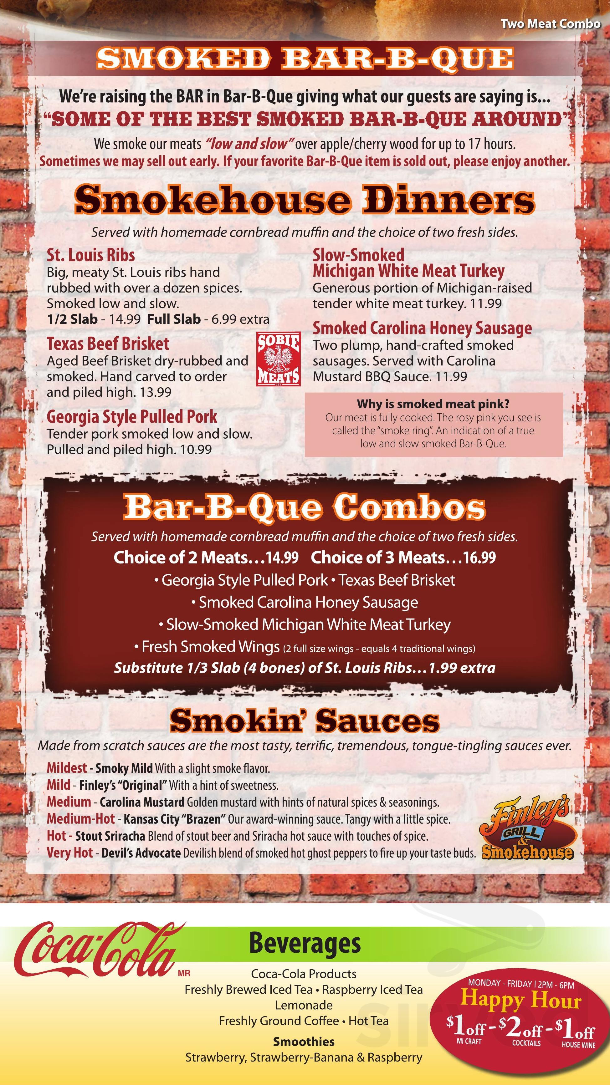 Finley S Grill Smokehouse Menunull